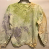 Crewneck Sweatshirt - Cotton Candy Tie-Dye Crewneck - SM - 4 DOTS